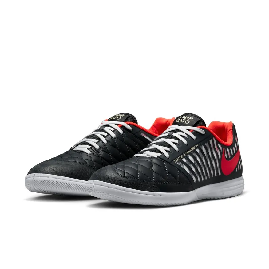 Nike Lunargato II Indoor Soccer Shoes- Antharcite/Infared/White