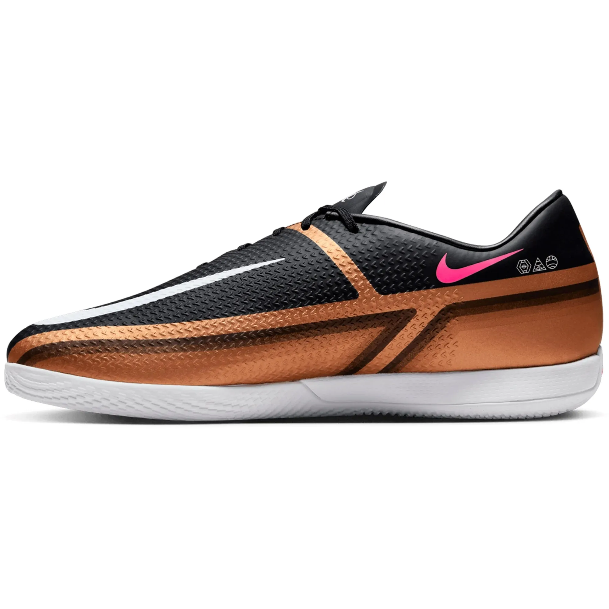 Nike Phantom GT2 Academy Q IC Indoor Soccer Shoes - MetallicCopper