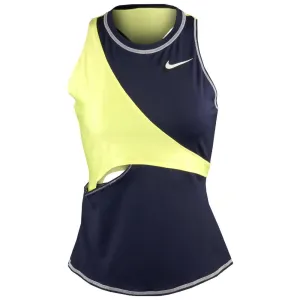 Nike Women's Slam Paris Tank - Obsidian/Light Citron