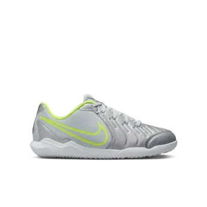 Nike Youth Tiempo Legend 10 Academy IC-Metallic Silver/Black/Volt