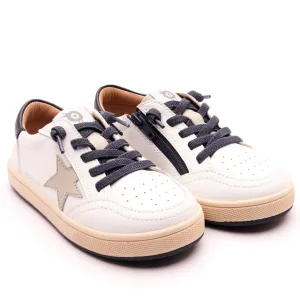 Old Soles Boy's 1006 Platinum Runner Casual Shoes - Snow / Navy / Gris / Sporco Navy Sole