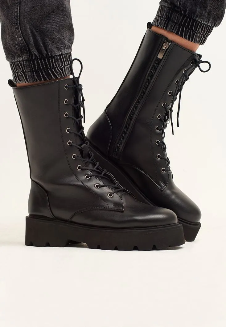 OXXO - Vegan leather lace up boots