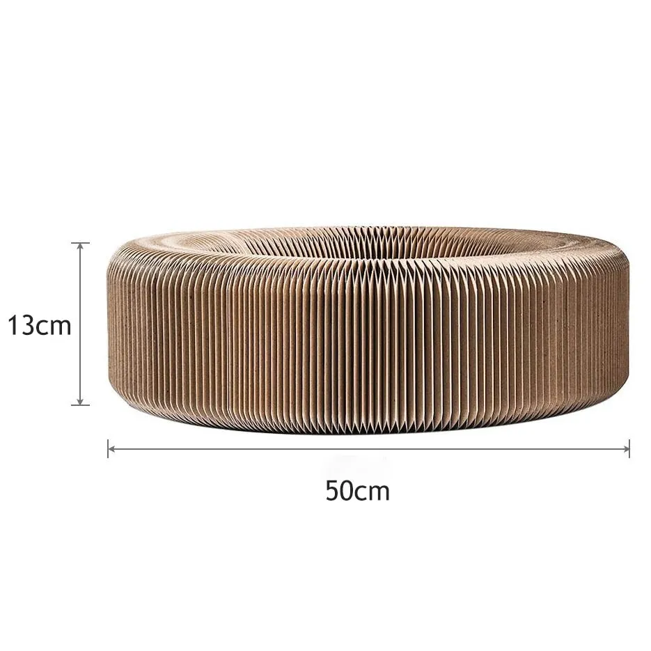 Pet Cat Scratcher Lounge Bed Collapsible Folding Corrugated Paper Deform Cat Scratch Board For Cat Bed Mat Kitten Toy Pet Supply