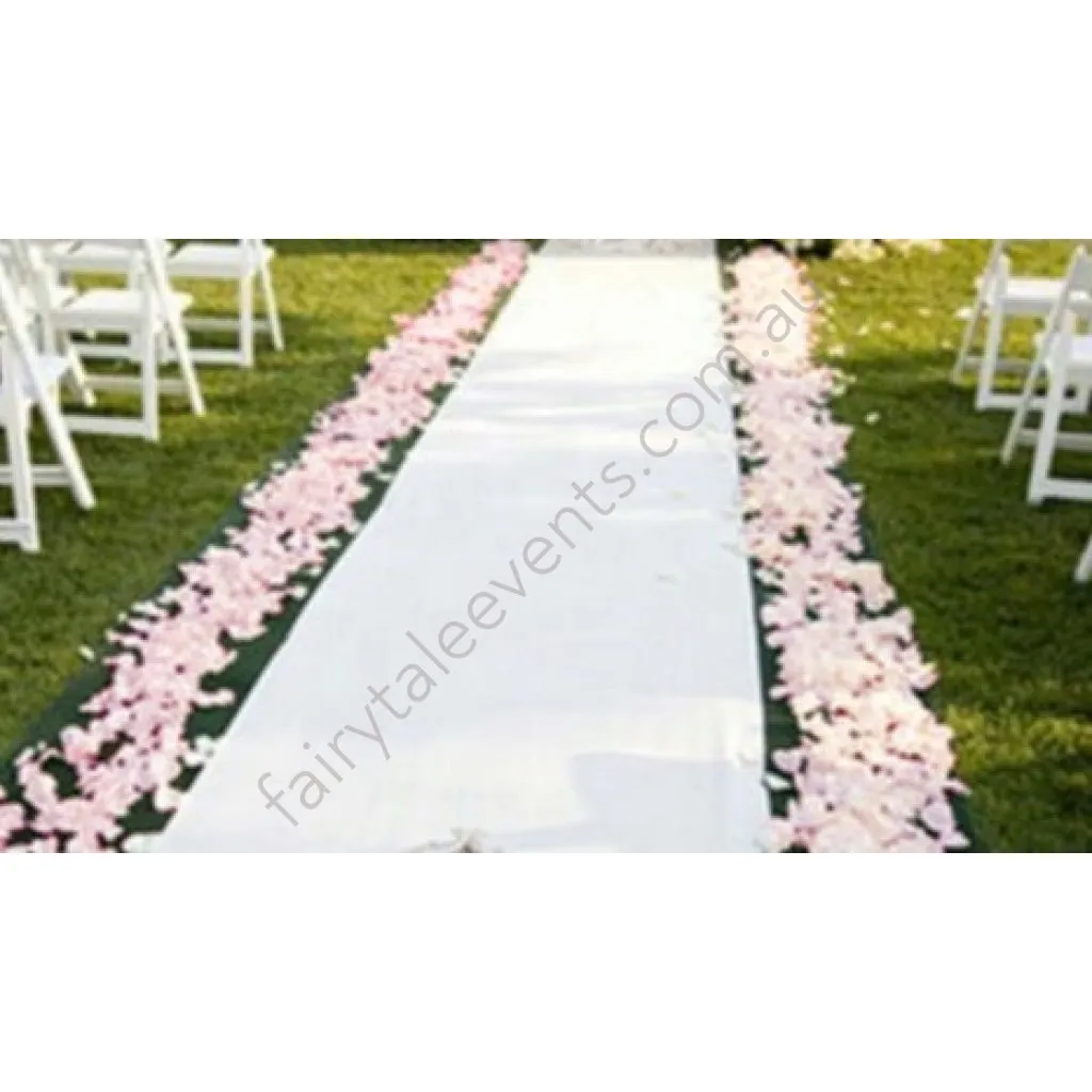 Pink silk rose petal trail