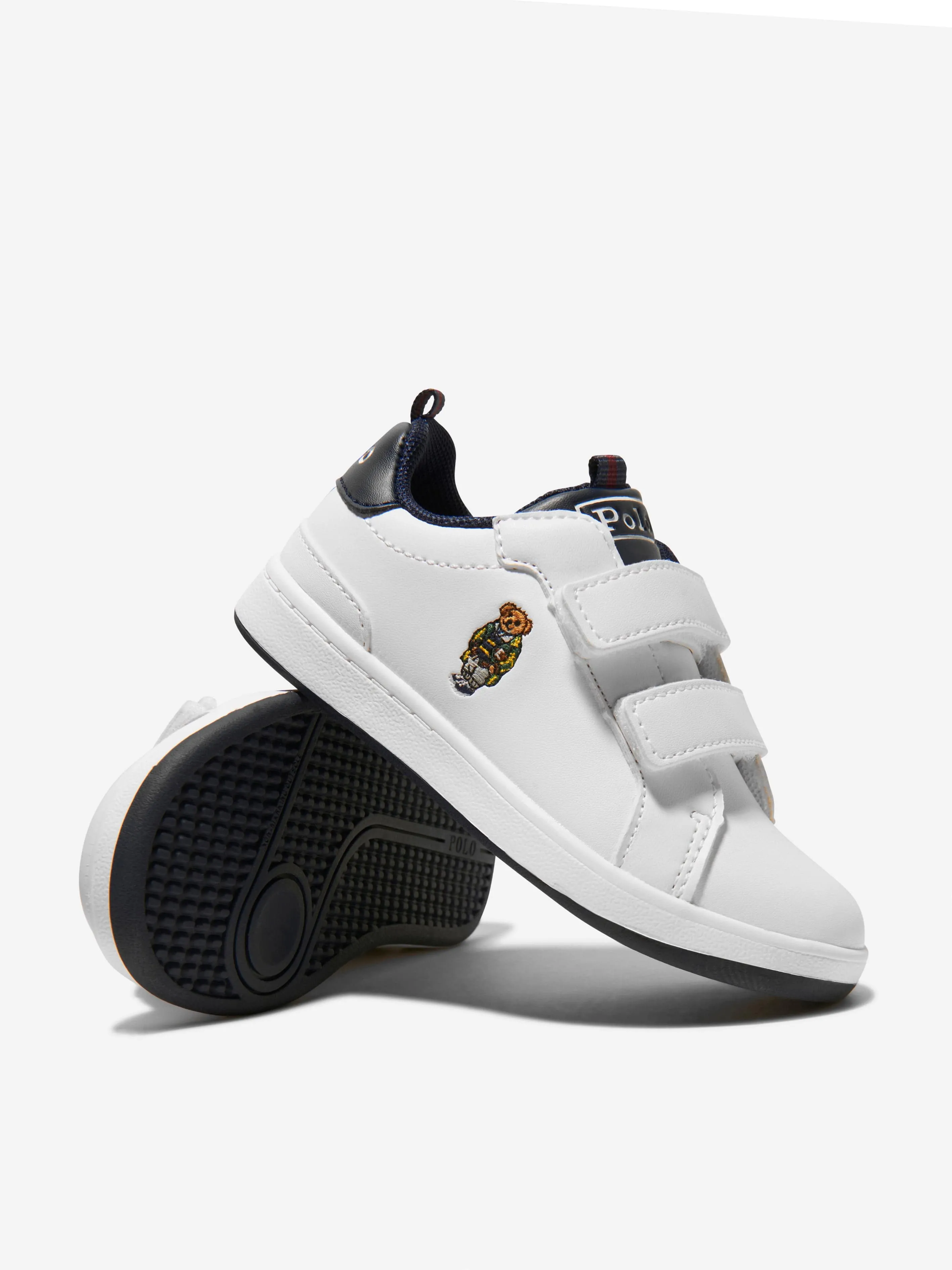 Ralph Lauren Kids Heritage Court Bear EZ Trainers