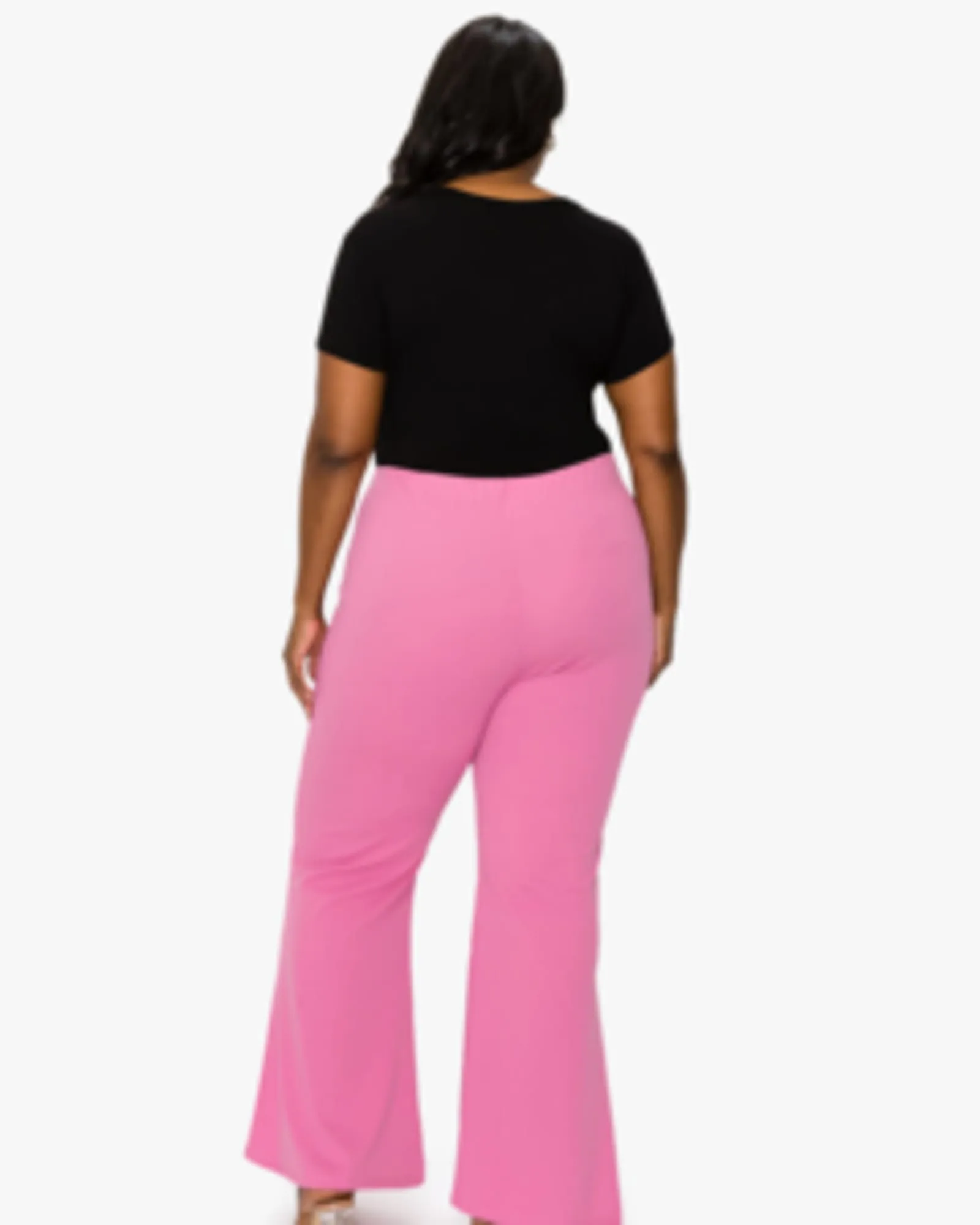 Ruth High Waisted Flare Pants | Bubble Gum