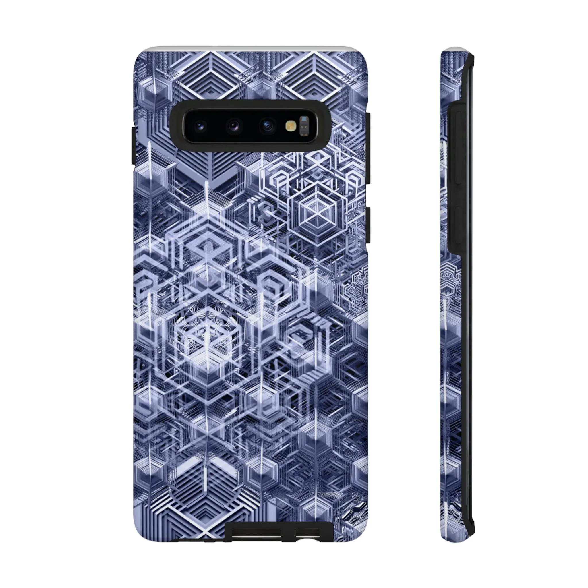 Sacred Geometry Hexagon Honeycomb Psychedelic AI Phone Case