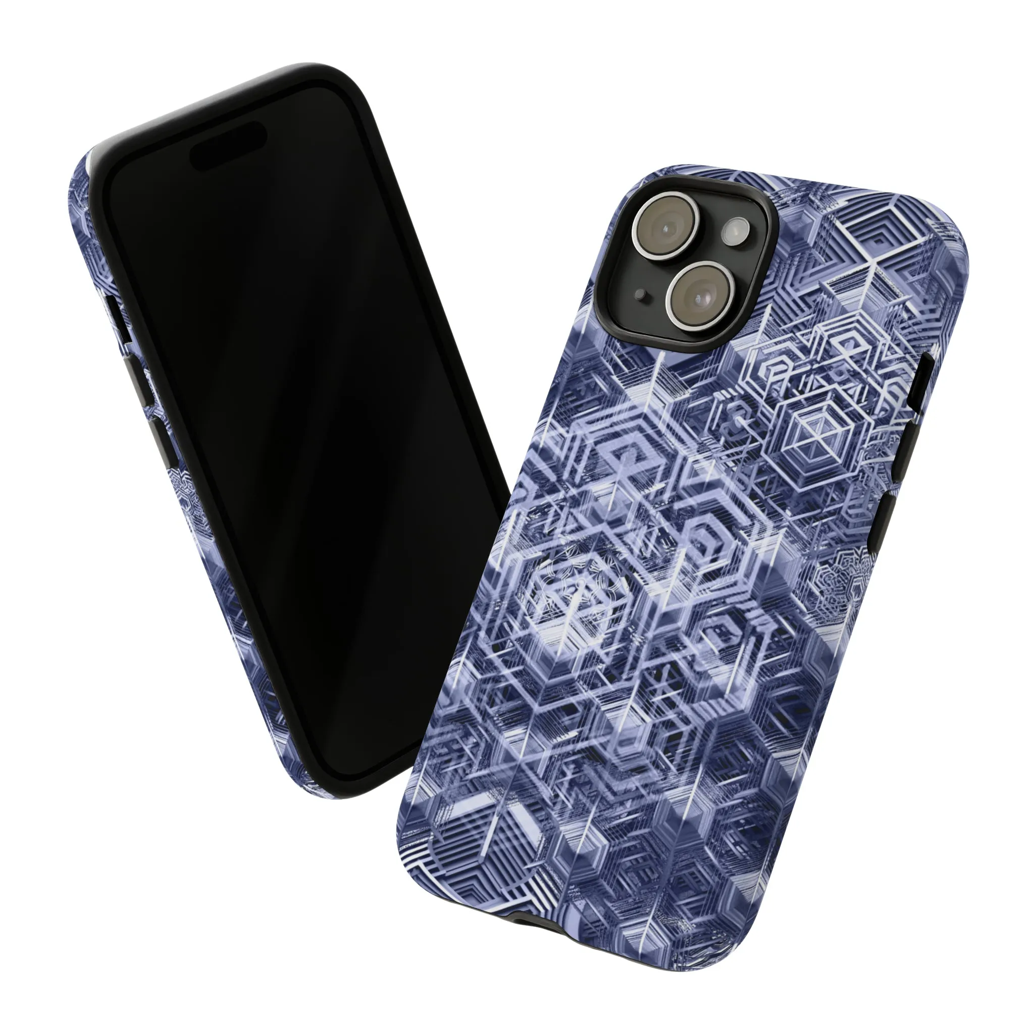 Sacred Geometry Hexagon Honeycomb Psychedelic AI Phone Case