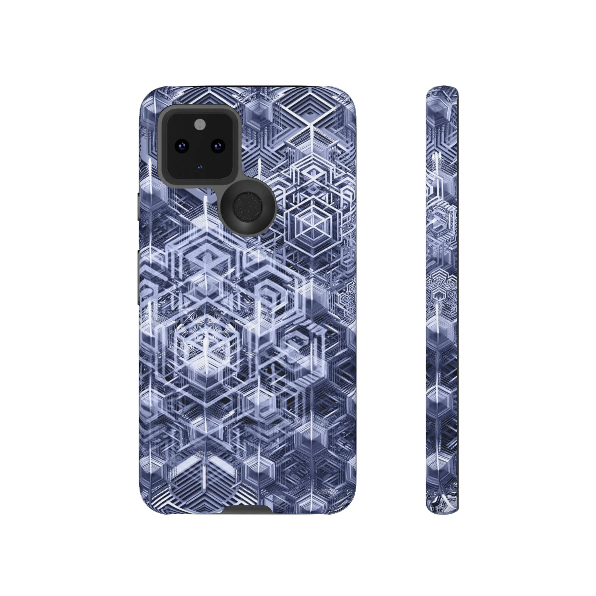 Sacred Geometry Hexagon Honeycomb Psychedelic AI Phone Case