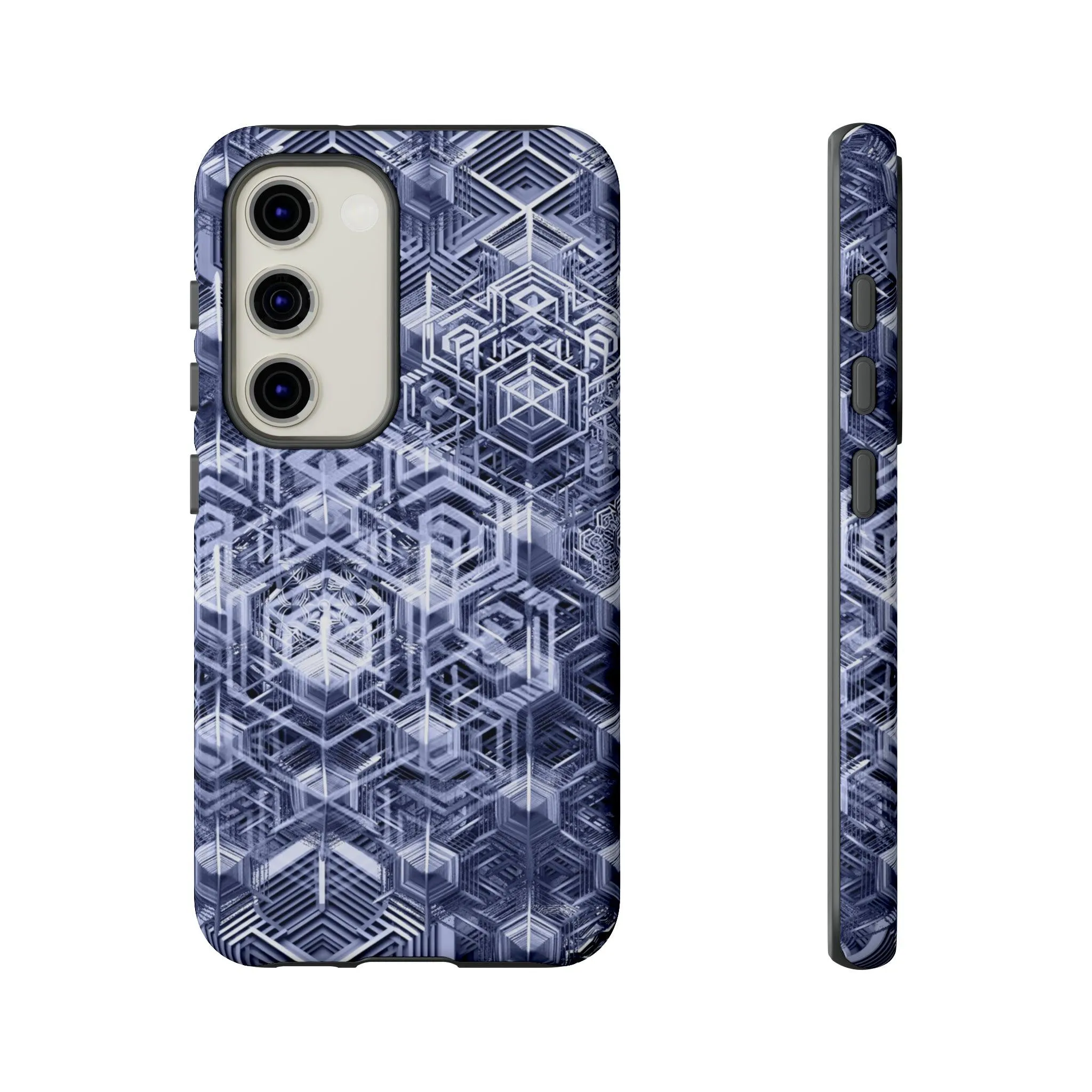 Sacred Geometry Hexagon Honeycomb Psychedelic AI Phone Case