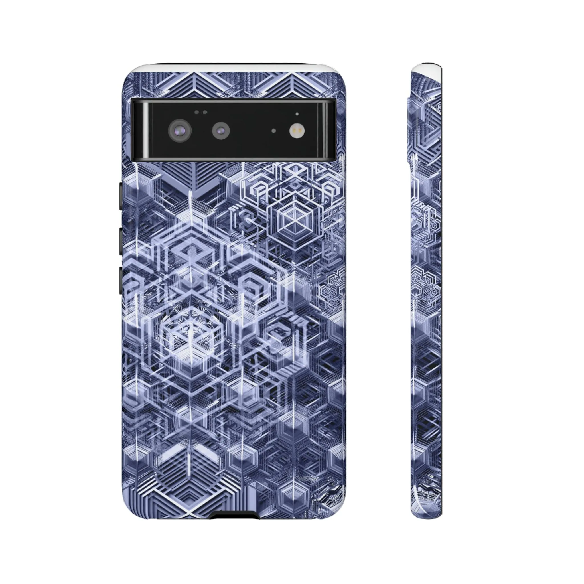 Sacred Geometry Hexagon Honeycomb Psychedelic AI Phone Case