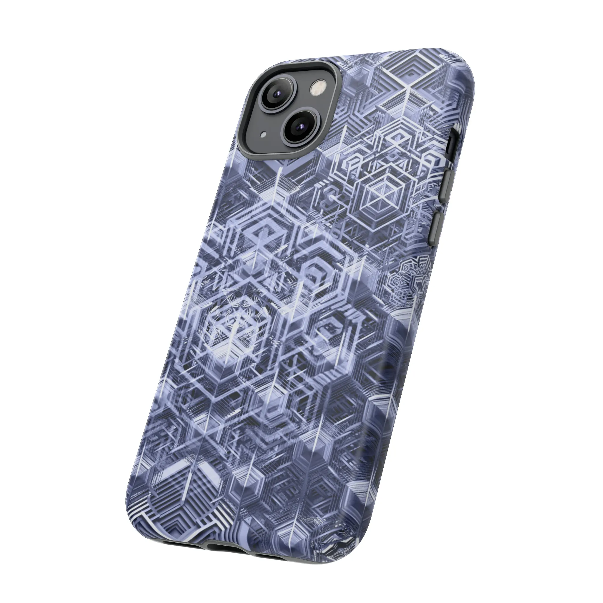 Sacred Geometry Hexagon Honeycomb Psychedelic AI Phone Case