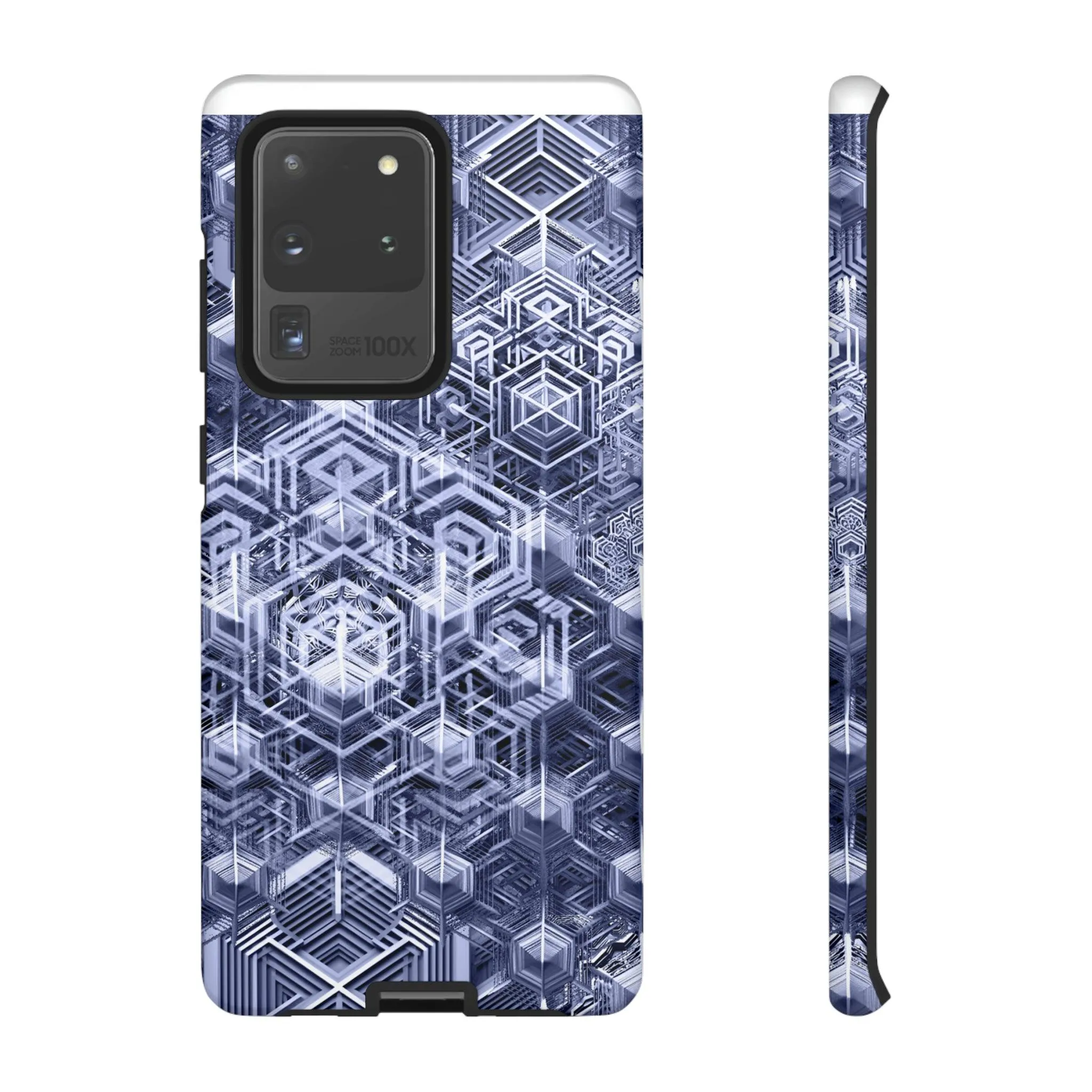 Sacred Geometry Hexagon Honeycomb Psychedelic AI Phone Case