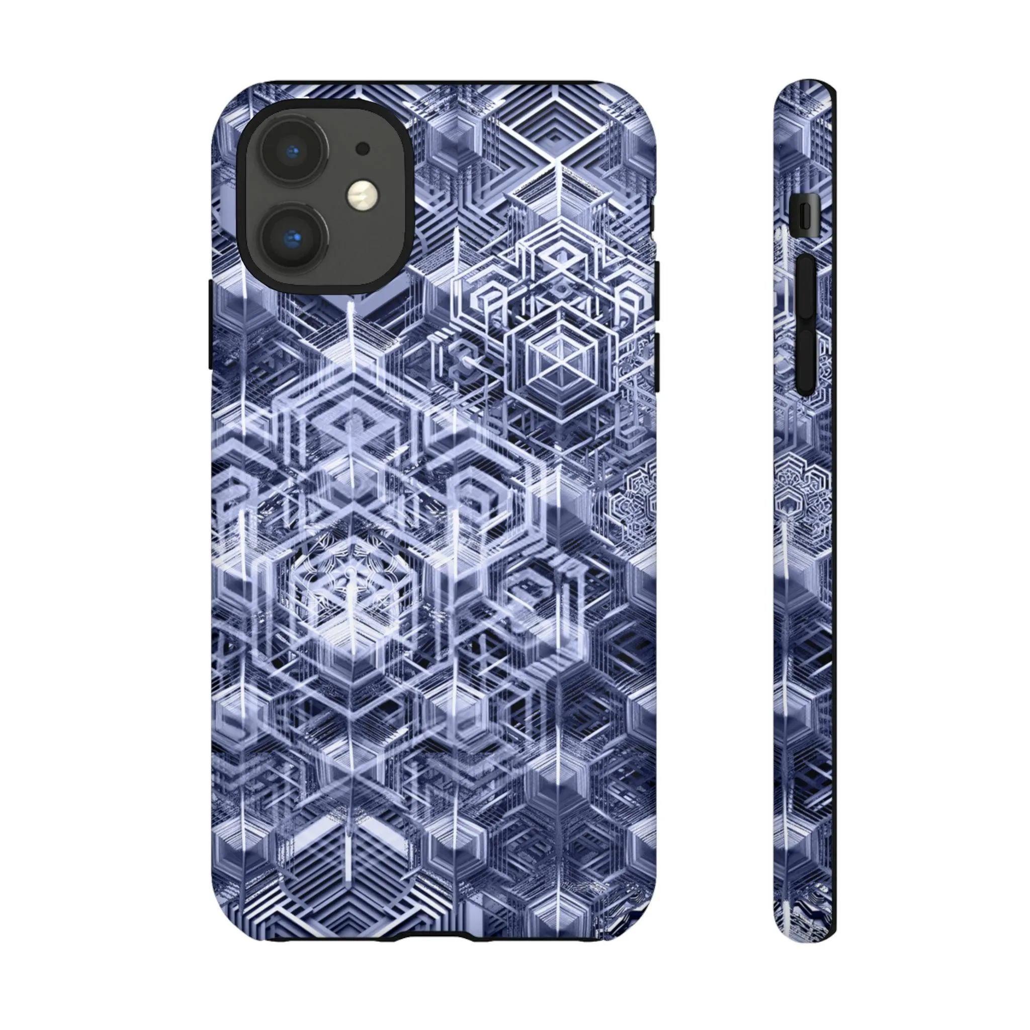 Sacred Geometry Hexagon Honeycomb Psychedelic AI Phone Case