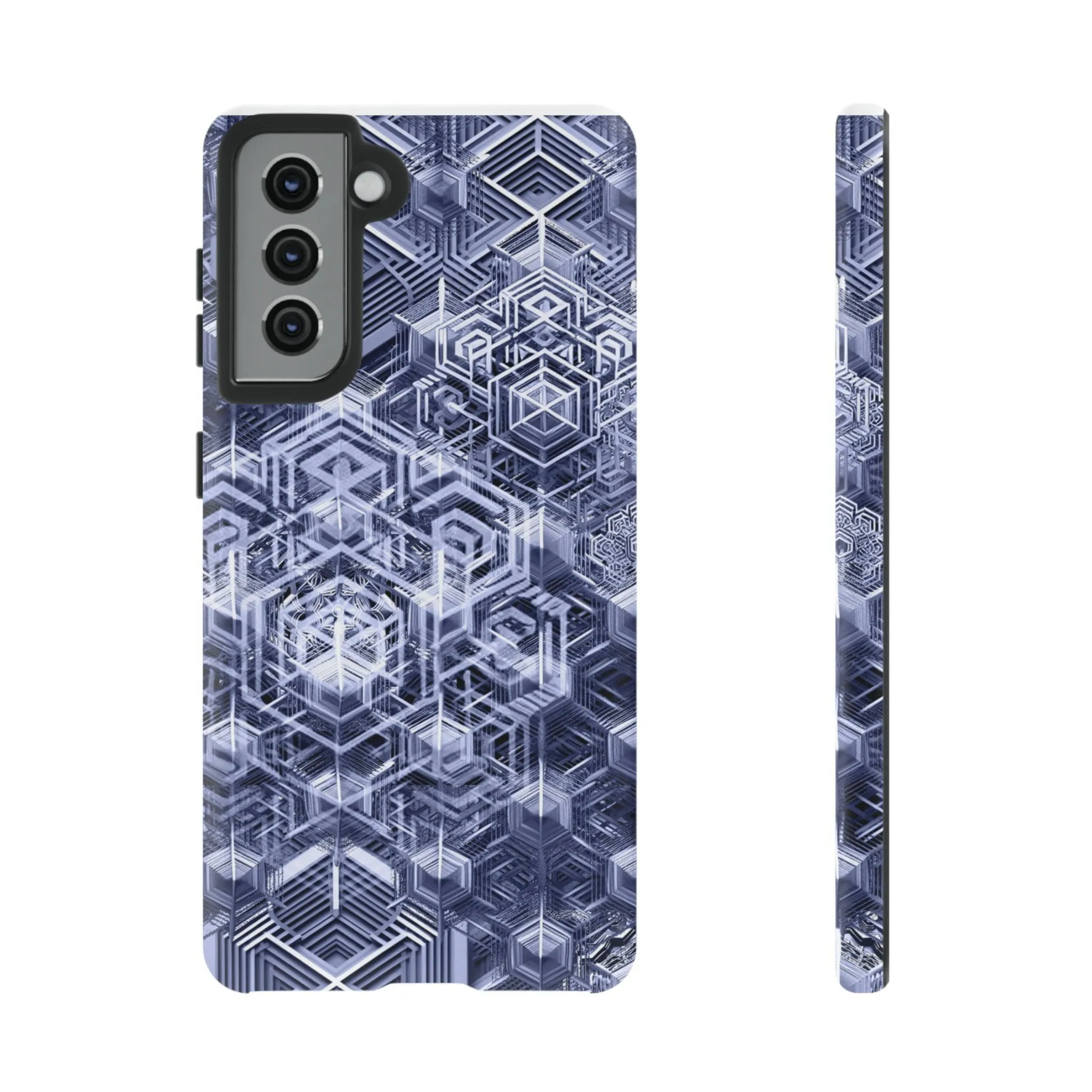 Sacred Geometry Hexagon Honeycomb Psychedelic AI Phone Case