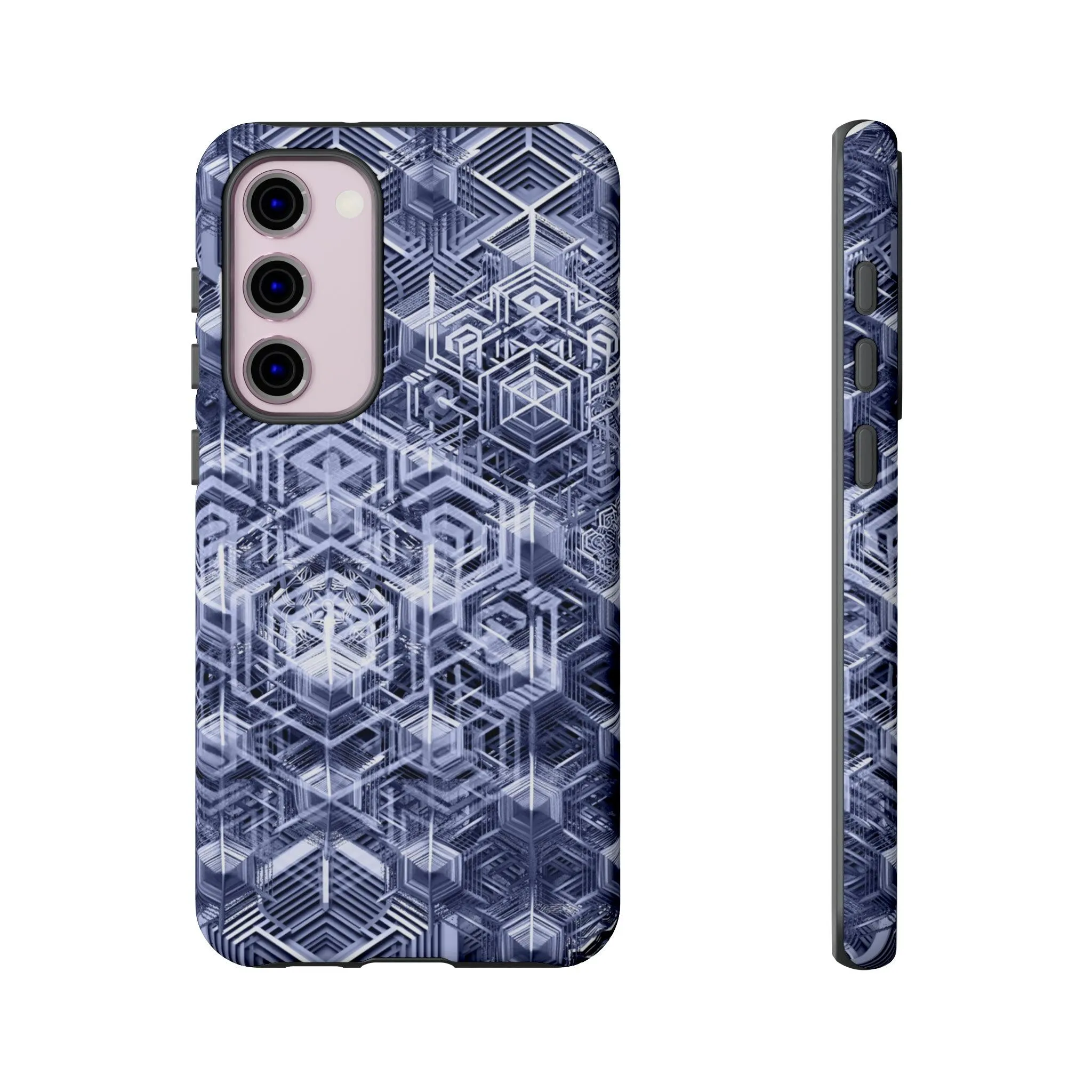 Sacred Geometry Hexagon Honeycomb Psychedelic AI Phone Case