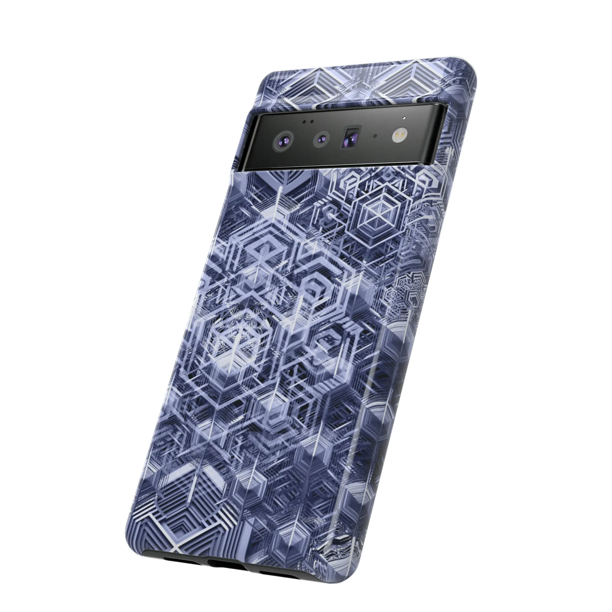 Sacred Geometry Hexagon Honeycomb Psychedelic AI Phone Case