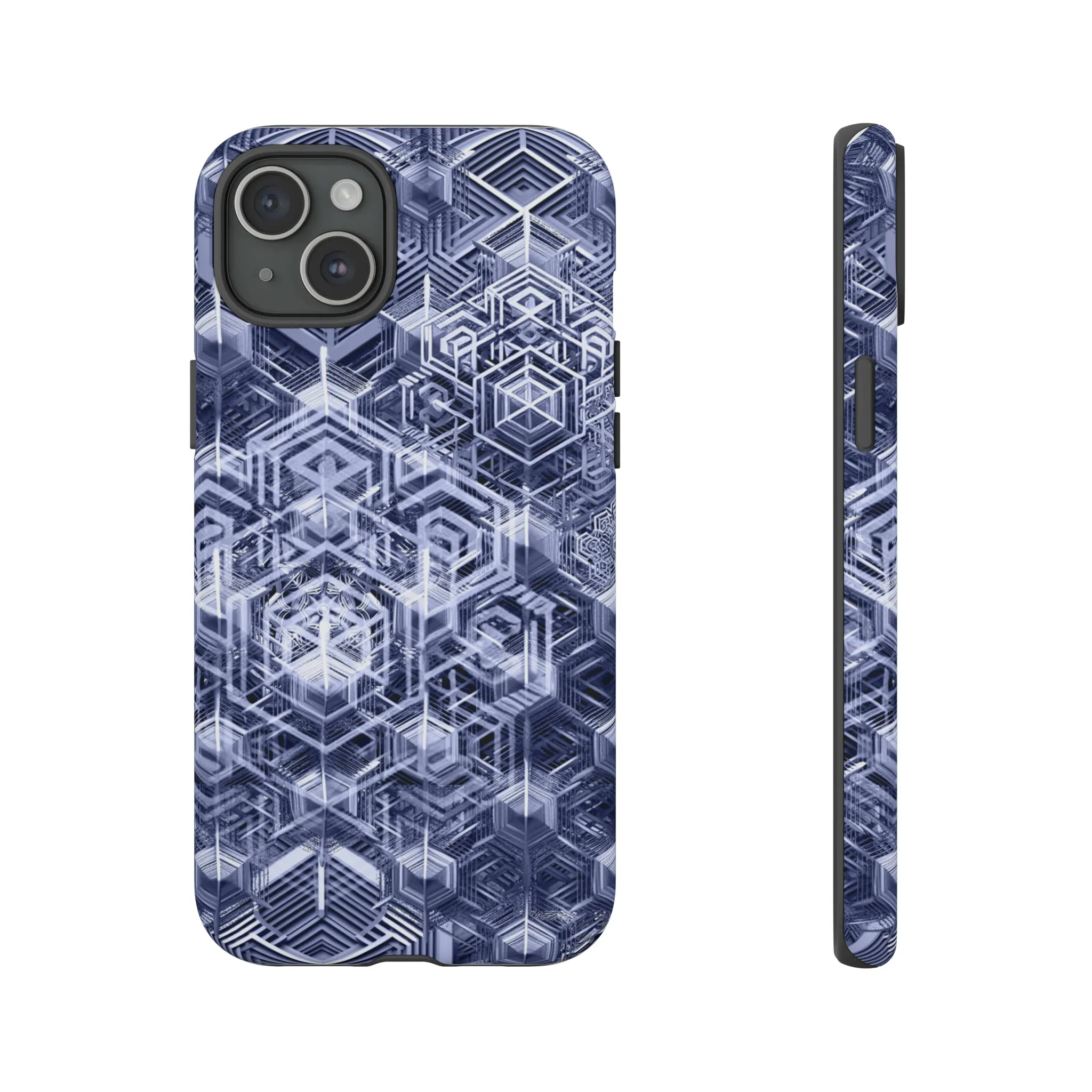 Sacred Geometry Hexagon Honeycomb Psychedelic AI Phone Case