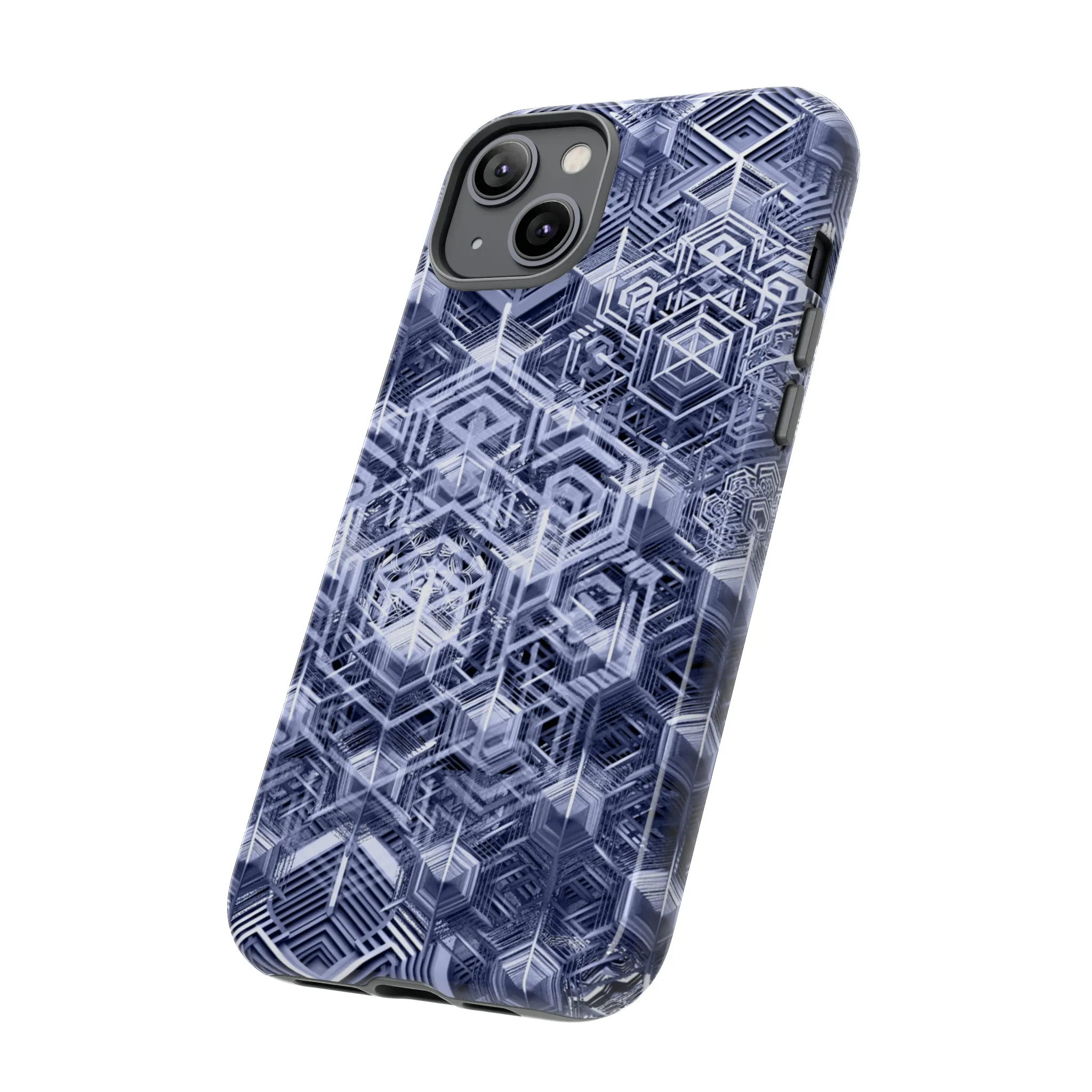 Sacred Geometry Hexagon Honeycomb Psychedelic AI Phone Case