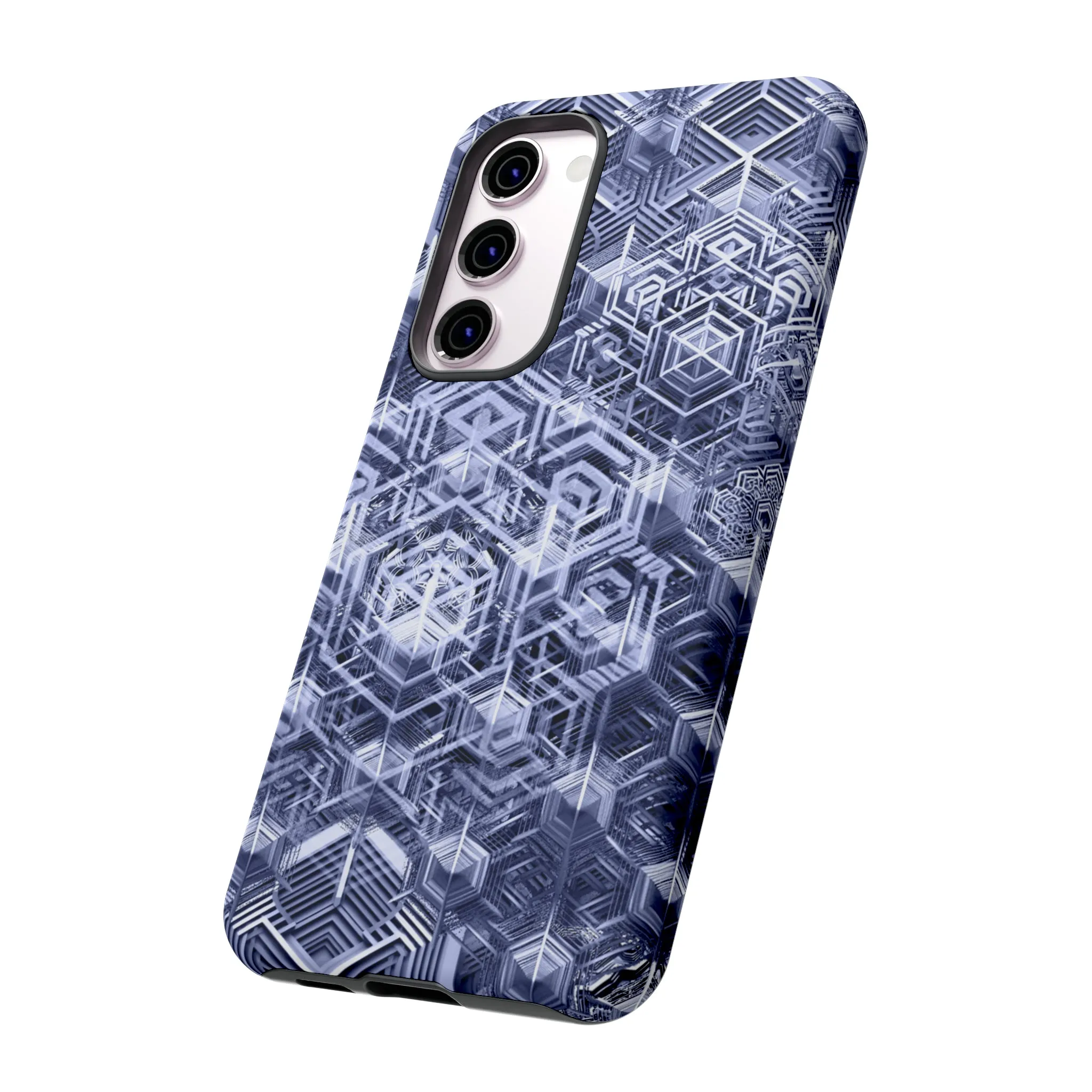 Sacred Geometry Hexagon Honeycomb Psychedelic AI Phone Case