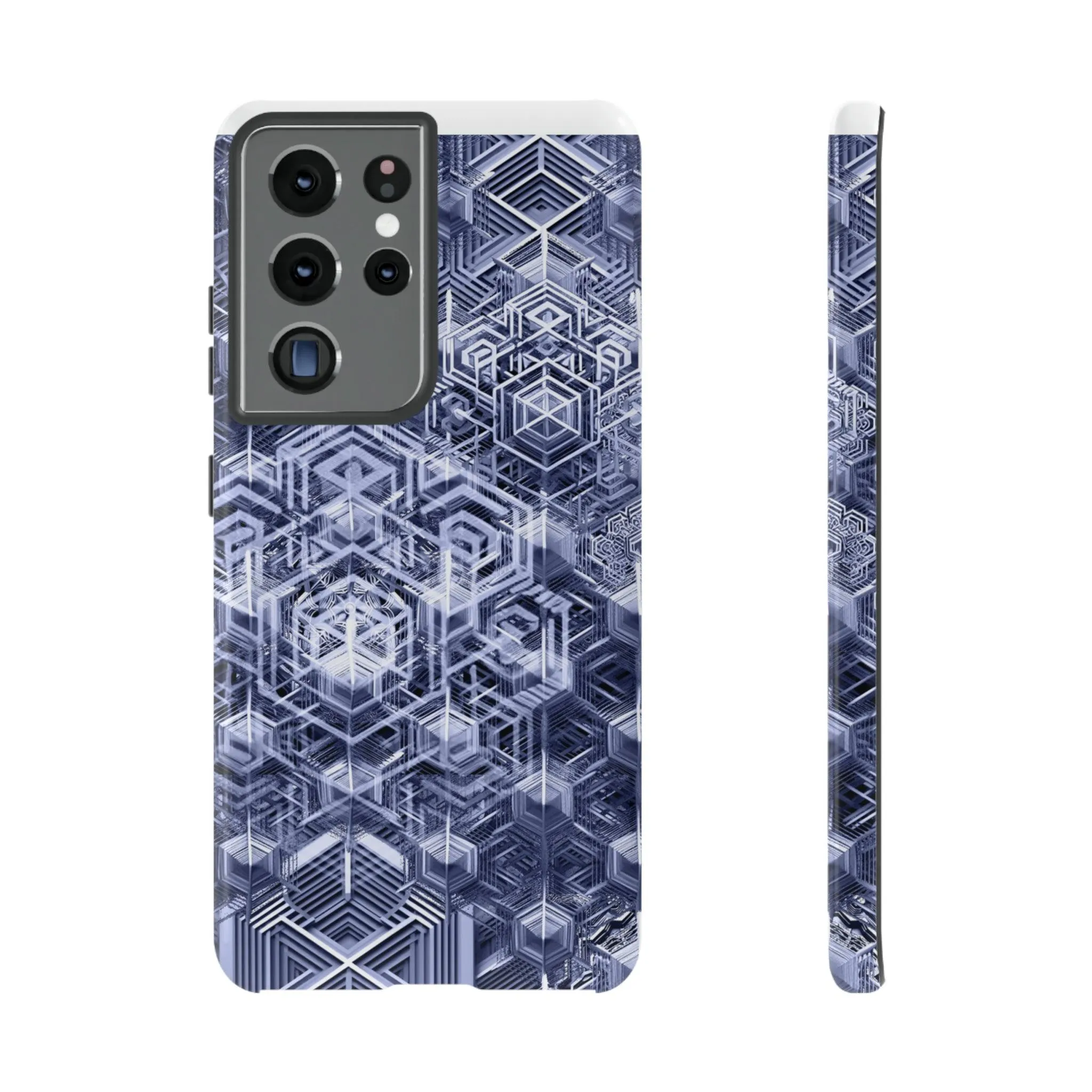 Sacred Geometry Hexagon Honeycomb Psychedelic AI Phone Case