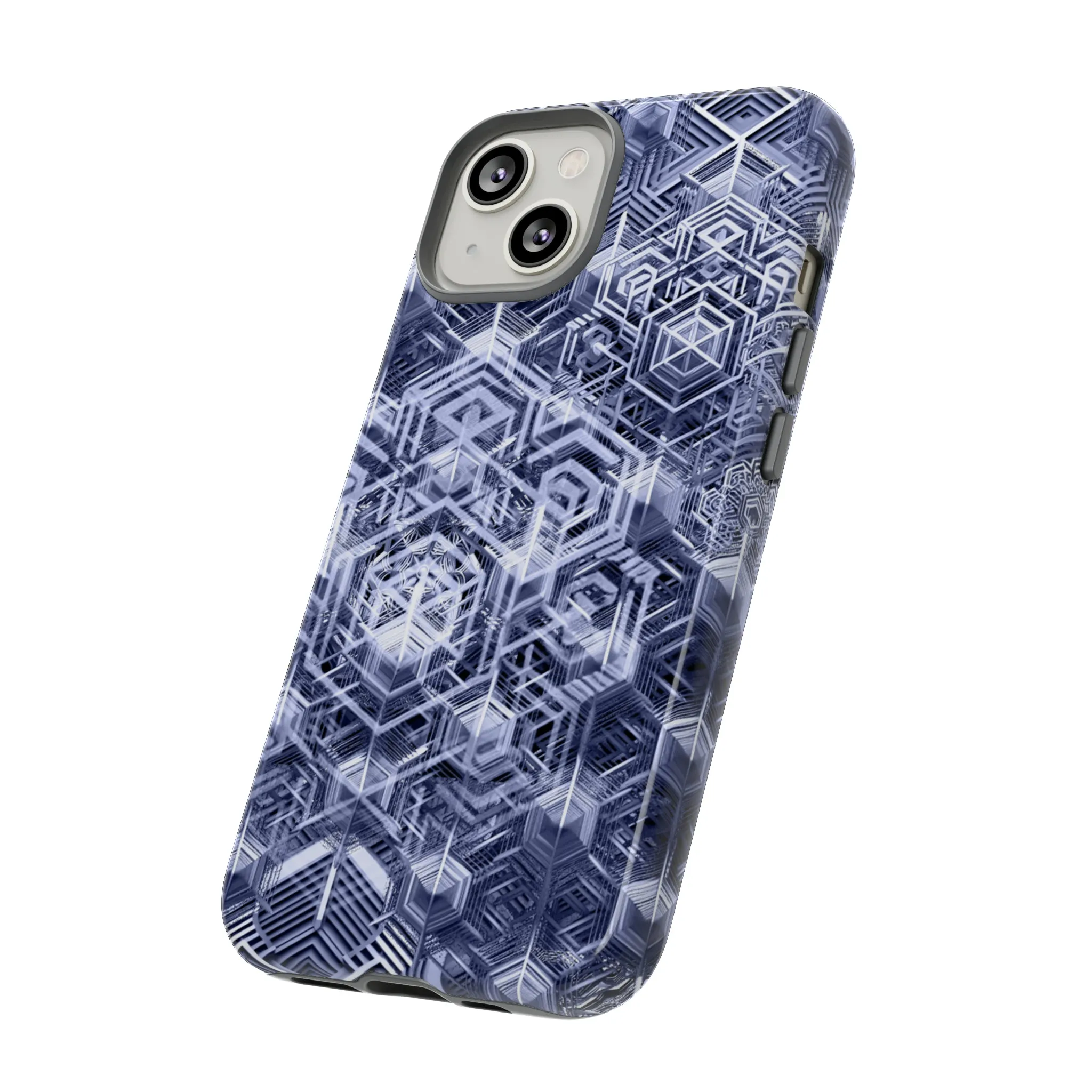 Sacred Geometry Hexagon Honeycomb Psychedelic AI Phone Case