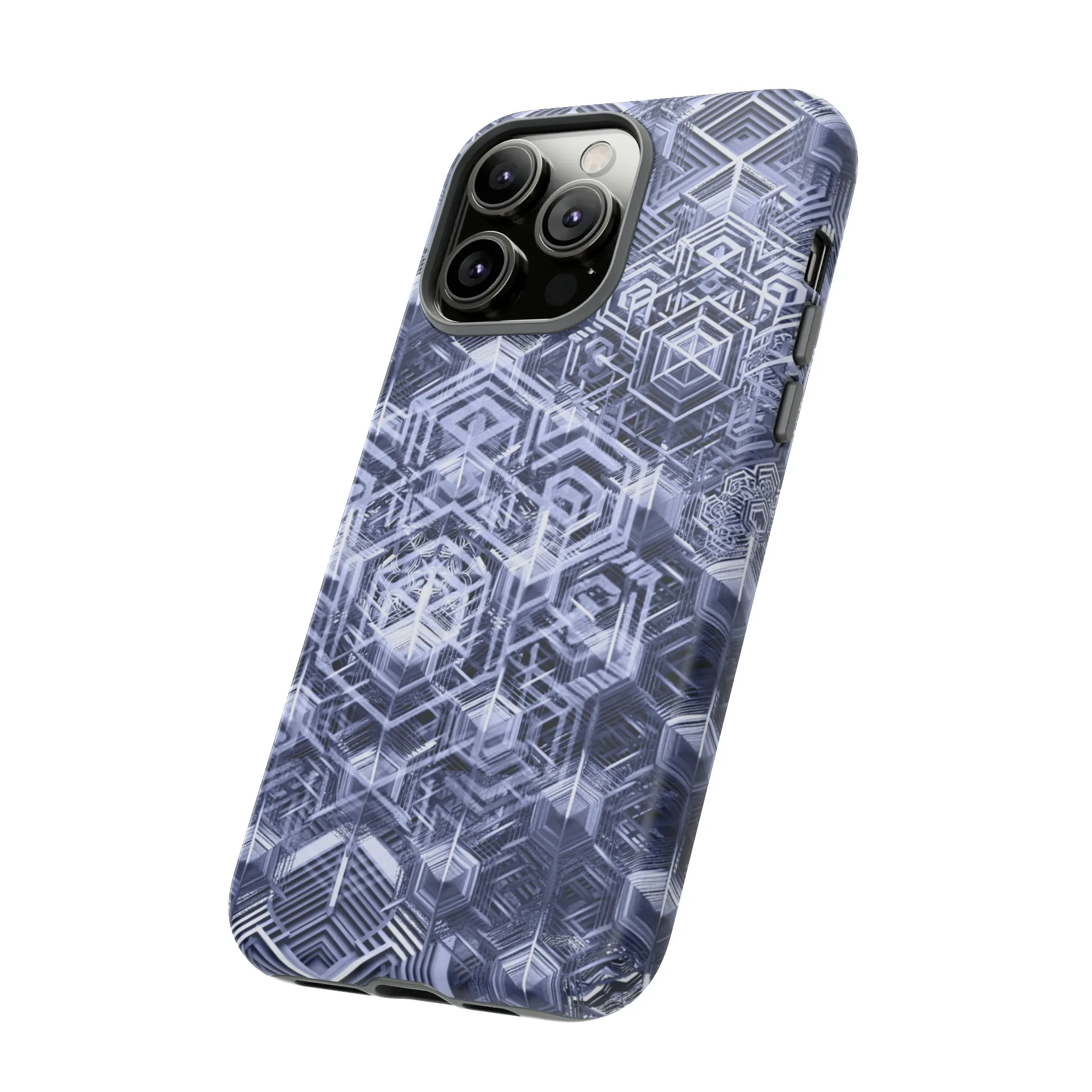 Sacred Geometry Hexagon Honeycomb Psychedelic AI Phone Case