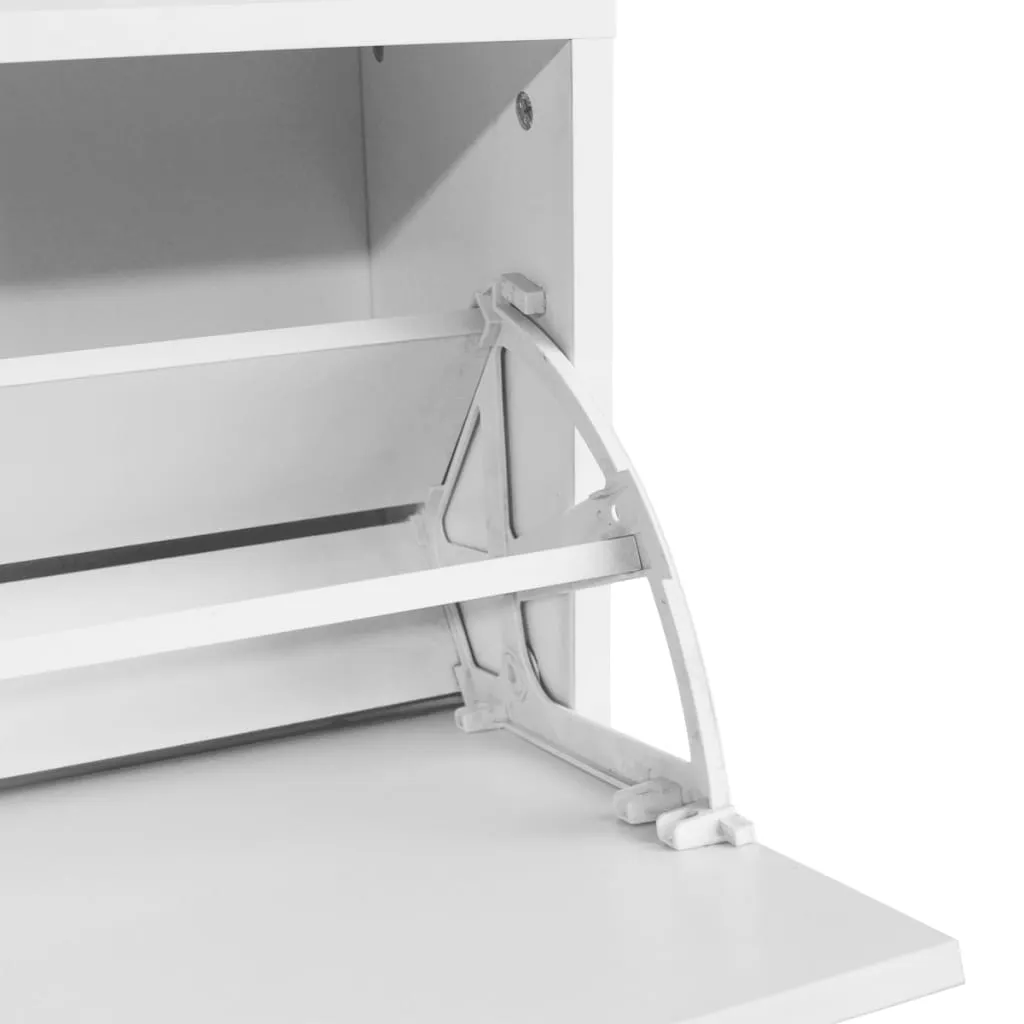 Shoe Storage Bench White 80x24x45 cm