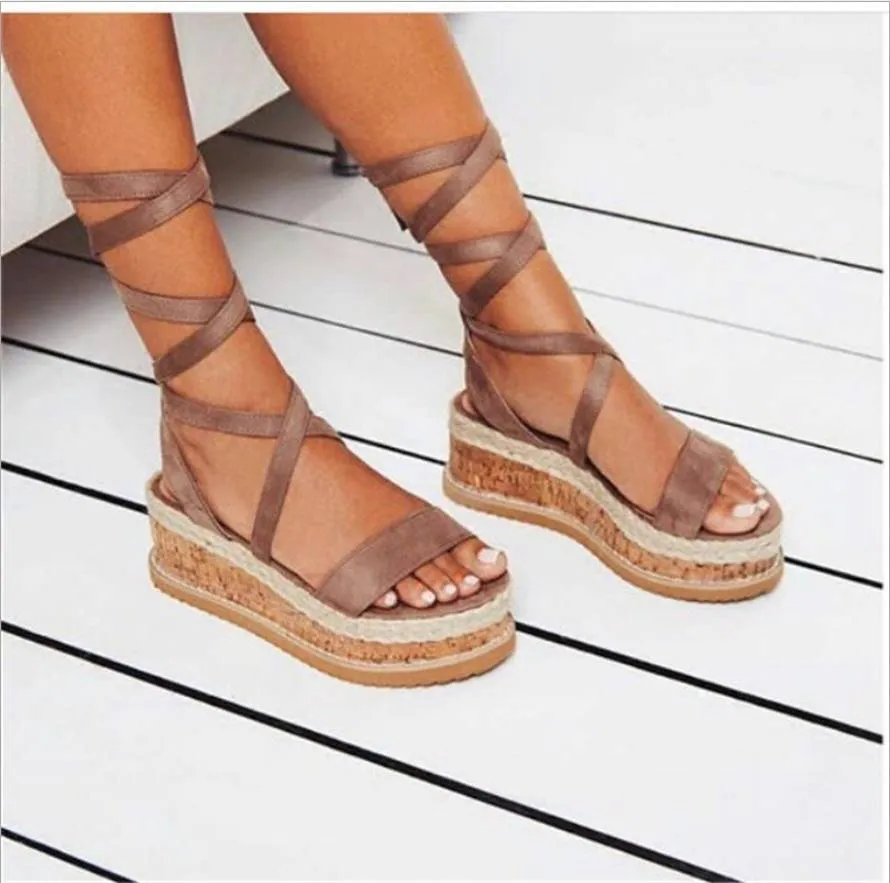 Summer White Wedge Espadrilles Women Sandals