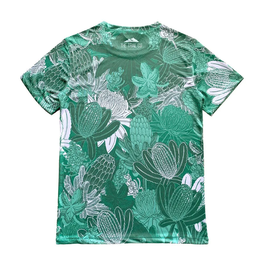 The Trail Co. Run Tee | Green Bloom | Mens