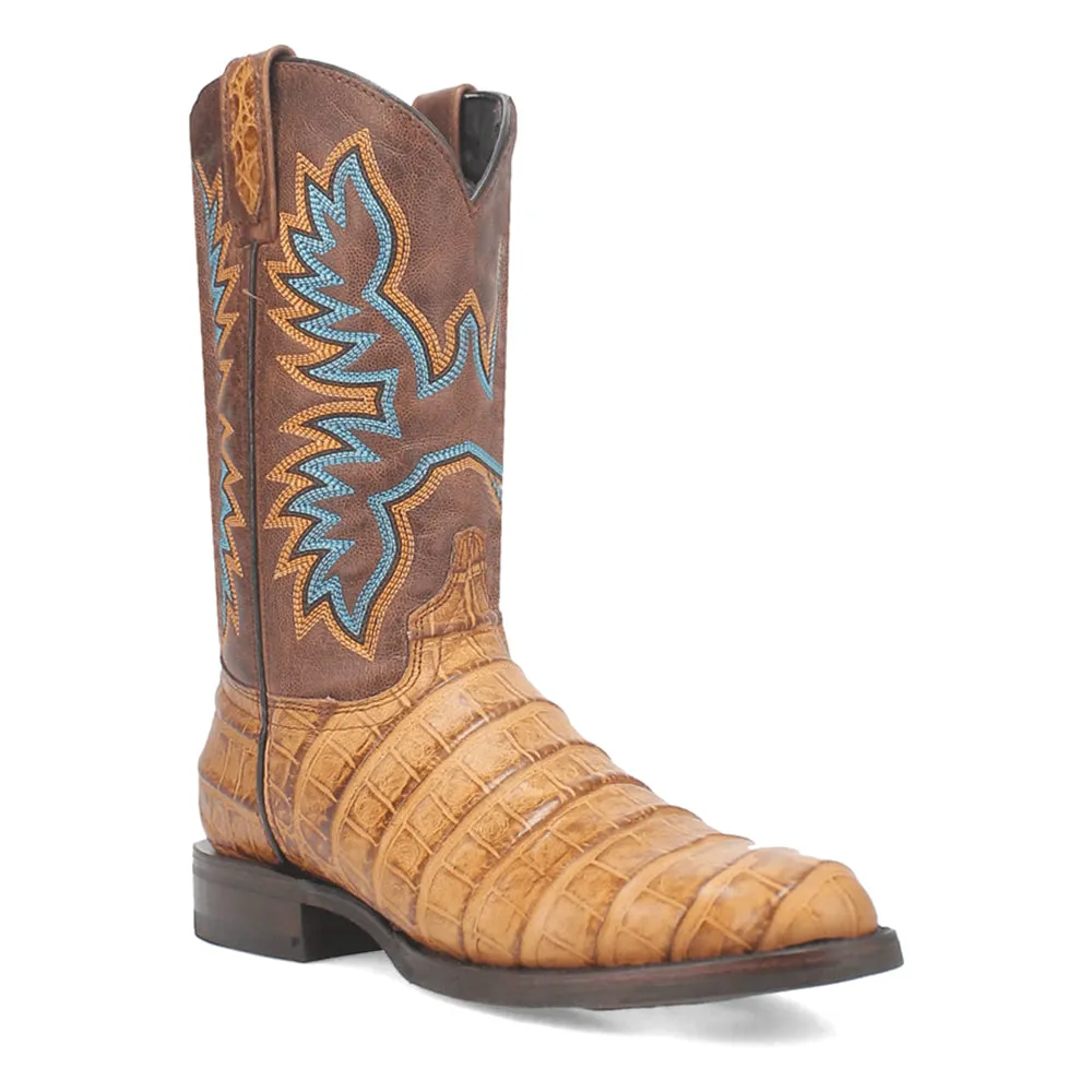 Trail Boss Gator Print Round Toe Cowboy Boots