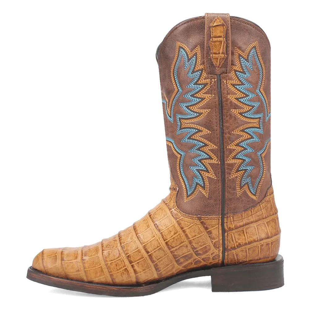 Trail Boss Gator Print Round Toe Cowboy Boots