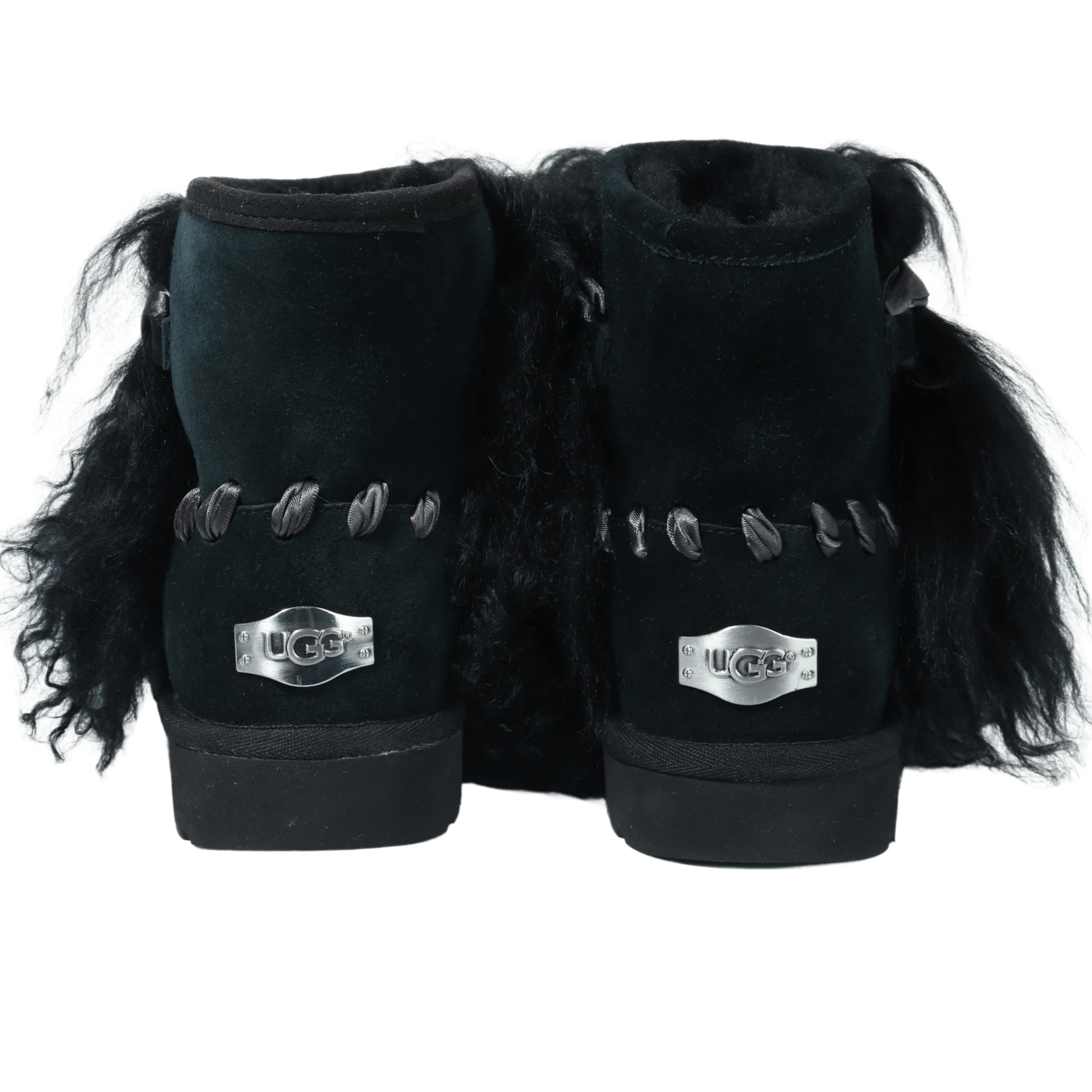 UGG - Long fur ribbon boots