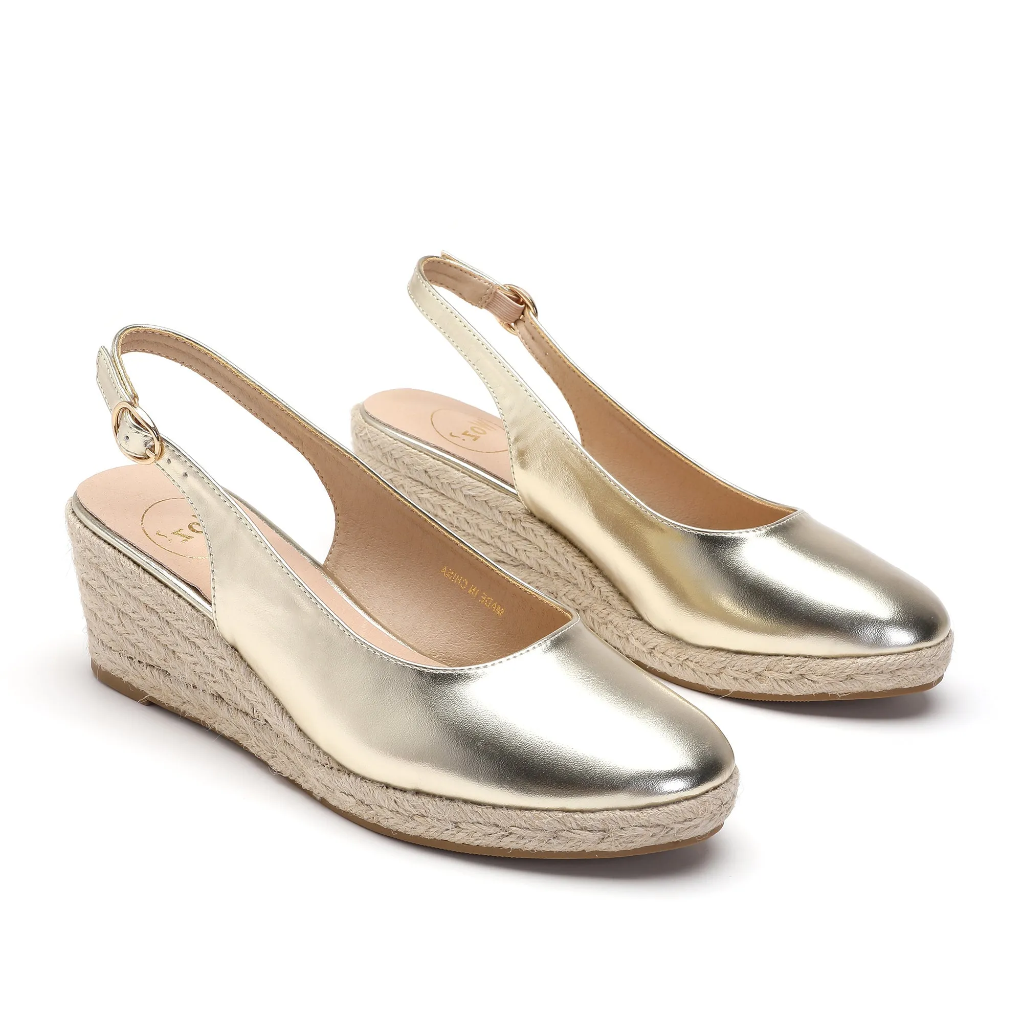 Victoria Light Gold Espadrilles