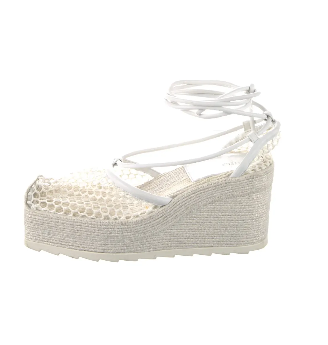 White Platform Espadrilles - 8