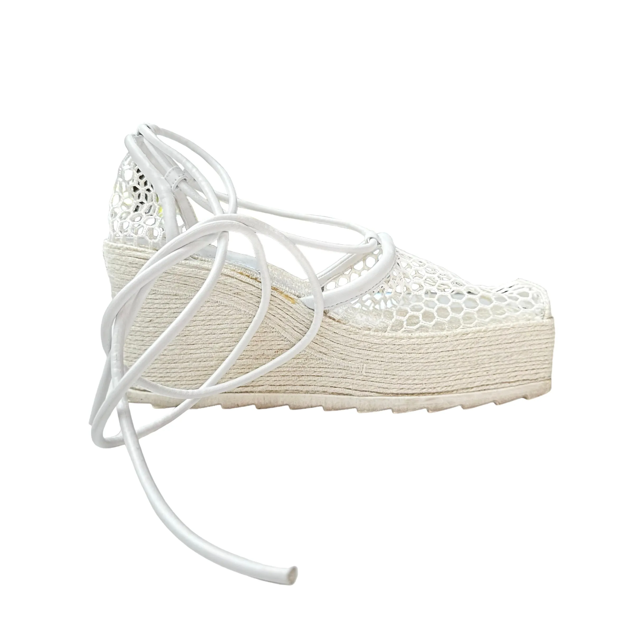 White Platform Espadrilles - 8