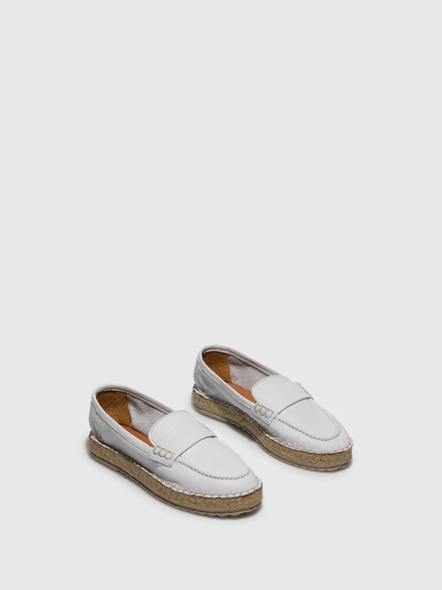 White Round Toe Espadrilles