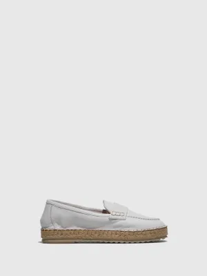 White Round Toe Espadrilles