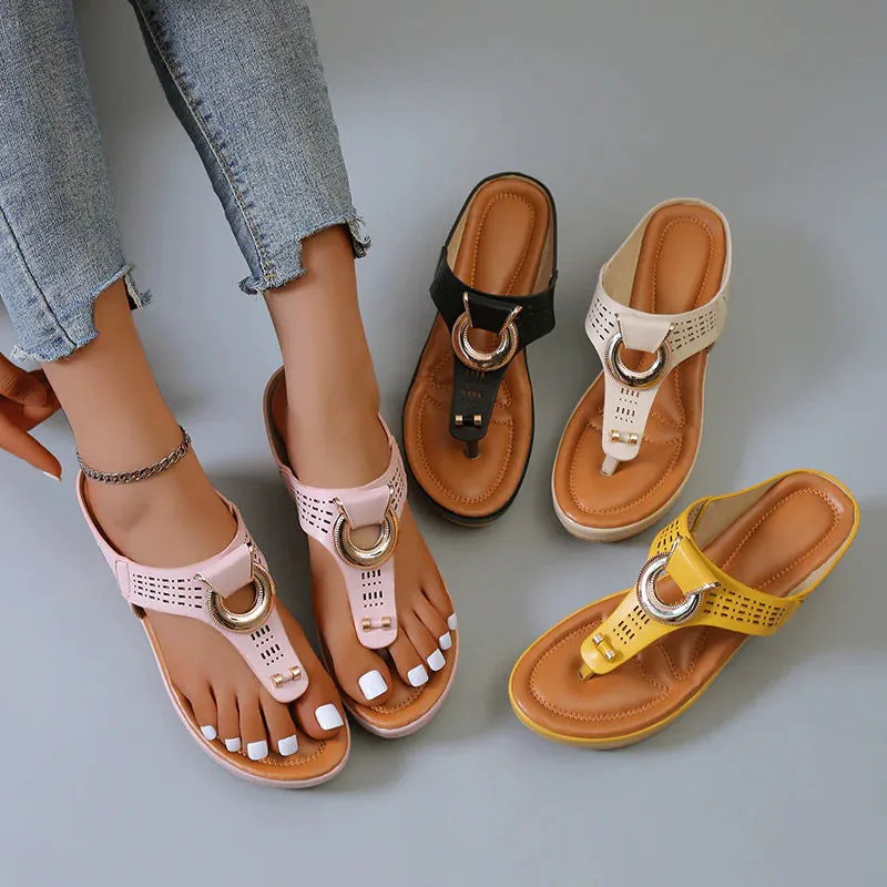 Women Orthopedic Sandals Flat Shoes Flip Flops Ladies Anti-Slip