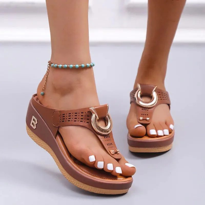 Women Orthopedic Sandals Flat Shoes Flip Flops Ladies Anti-Slip