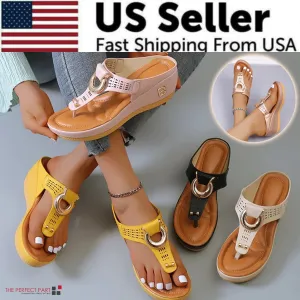 Women Orthopedic Sandals Flat Shoes Flip Flops Ladies Anti-Slip