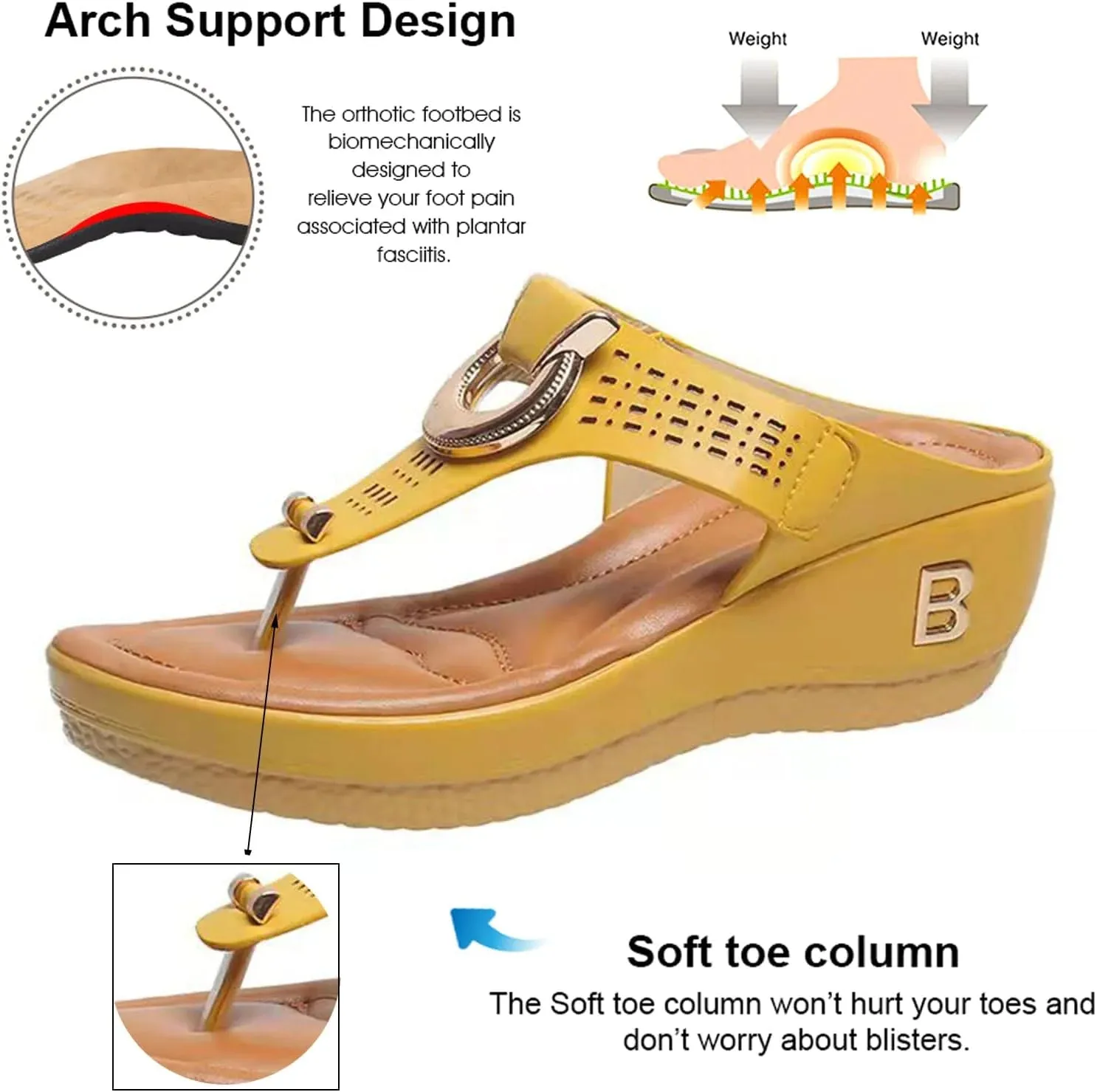 Women Orthopedic Sandals Flat Shoes Flip Flops Ladies Anti-Slip