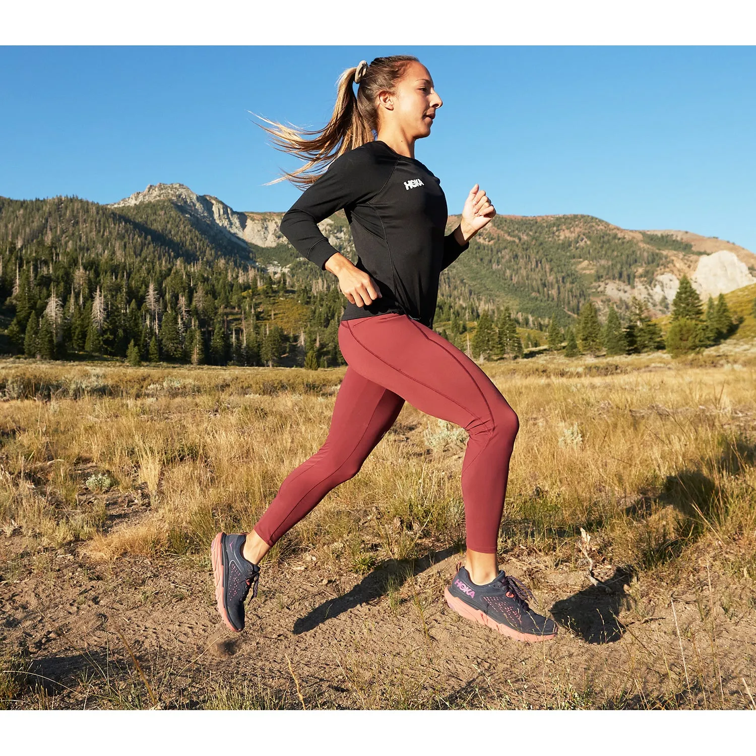 Women's Hoka Challenger ATR 6 Black Iris/Hot Coral Mesh