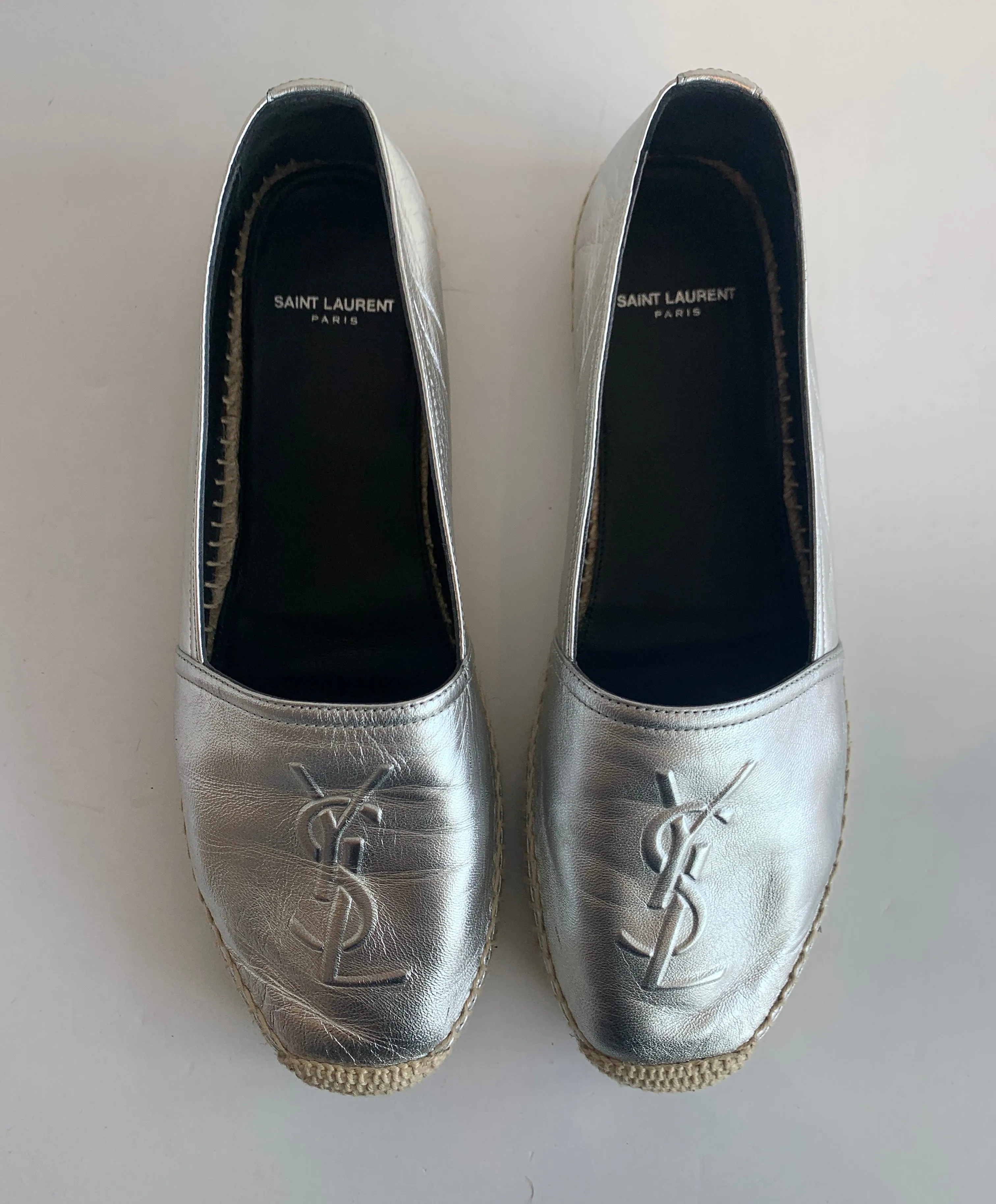 Yves Saint Laurent Metallic Espadrilles